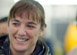Heidemarie M. Stefanyshyn-Piper '84 awaits the start of a training session in the Space Vehicle Mockup Facility.